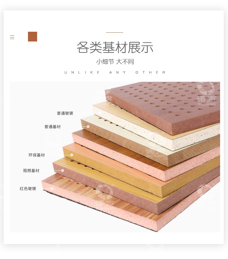 墻面槽木吸音板各類基材