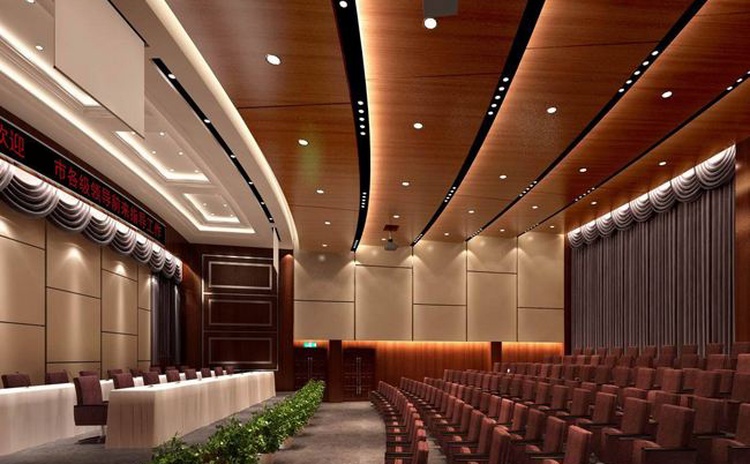 福建漳州多功能廳木質(zhì)吸音板聲學工程-1